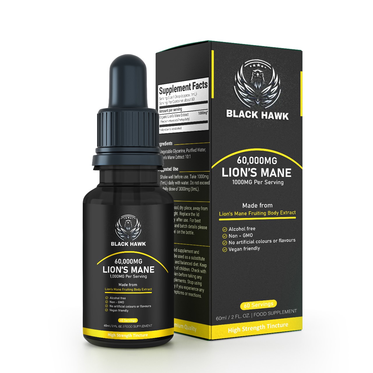 Lions Mane Supplement Liquid High Strength 1000mg