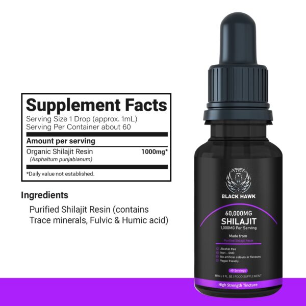 Shilajit Resin Supplement Facts